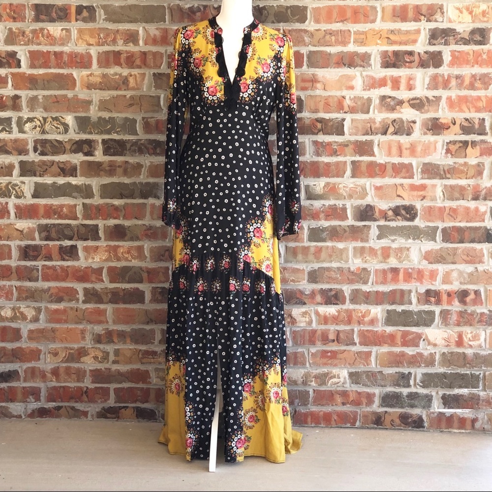EUC Anthro Farm Rio floral maxi dress S MSRP $228